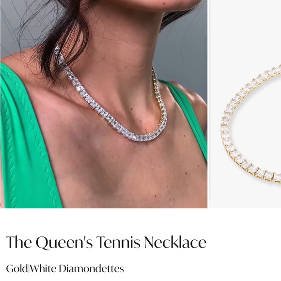 MELINDA MIRANDA Queen's Tennis Necklac 16” - Picture 1 of 4